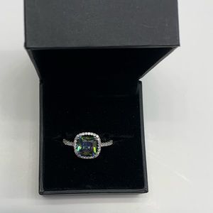 Green Mystic Rainbow Topaz Ring